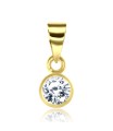 4mm CZ Stone Silver Pendant SPEB-80